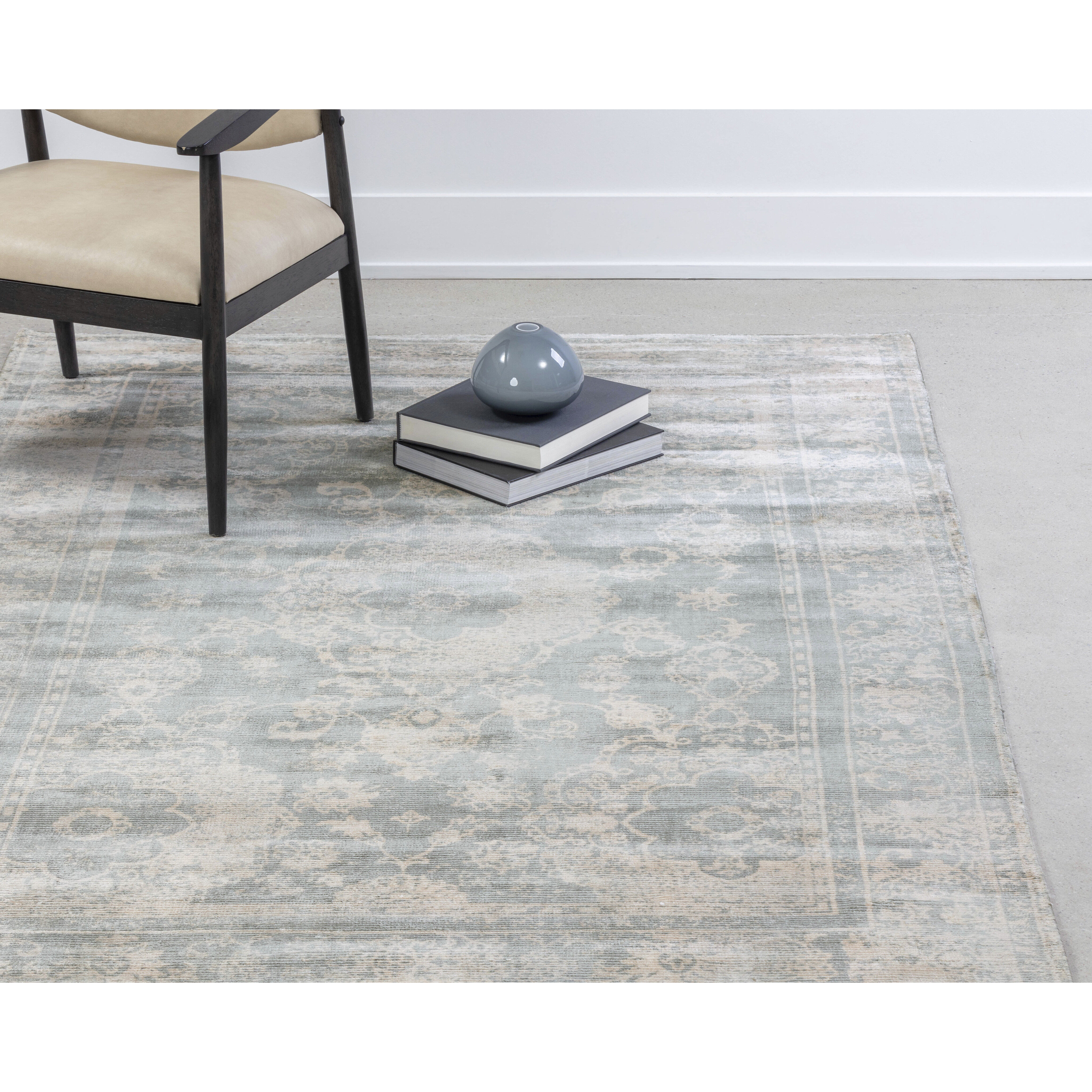 Boca 96 X 60 inch Grey Indoor Hand-Loomed Rug, Hand-Loomed